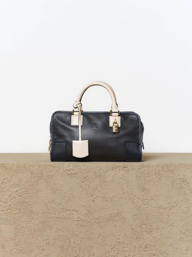 LOEWE ロエベ アマソナW28 バイカラー ハンドバッグ