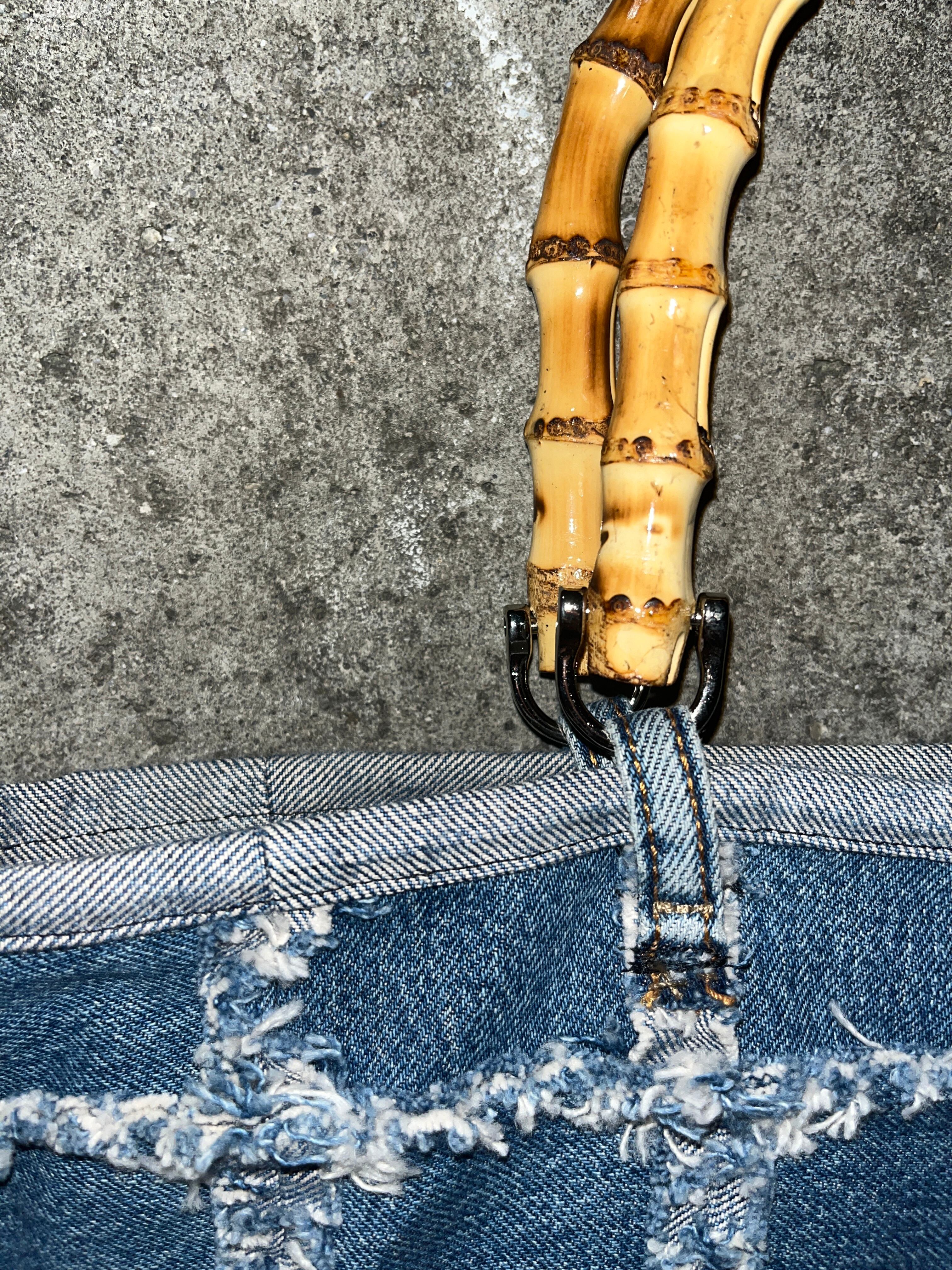 BAMBOO DENIM HAND BAG | SHOHAKU