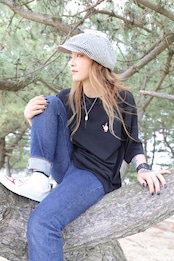 RAISE MIDDLE FINGER - 刺繍Tee(ビッグシルエット) (Sサイズ)