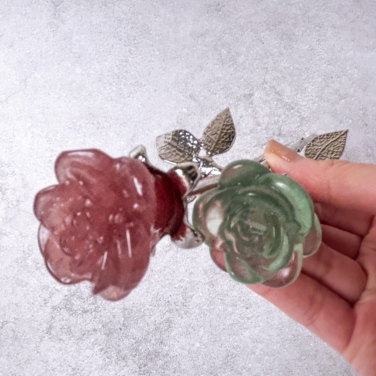 ストロベリークォーツ&フローライト バラ