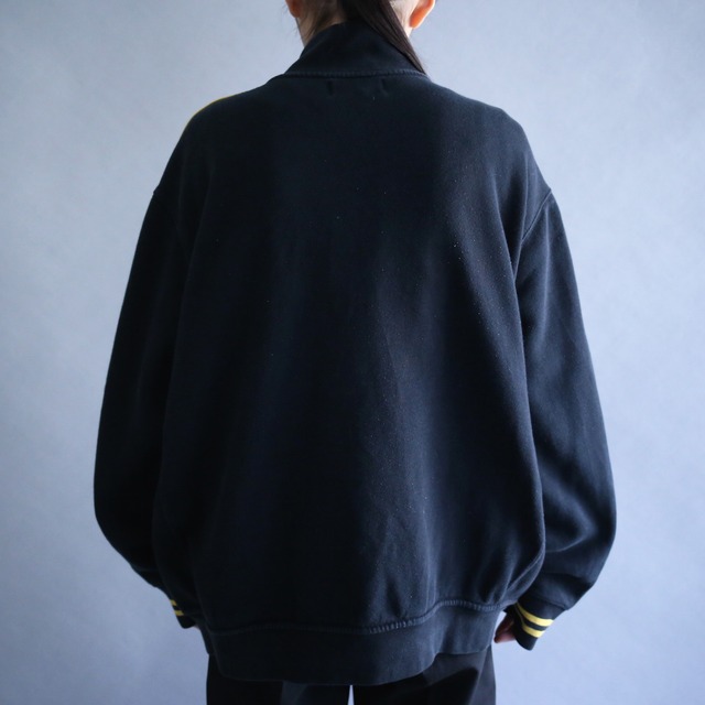 "Ralph Lauren" black × yellow XXL over silhouette track jacket