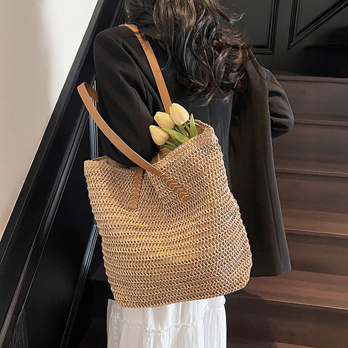 麦わら バッグ レディース 春夏 韓国 おしゃれ 大人 かわいい カジュアル 海水浴 プール 夏祭り ナチュラル 旅行 リゾート 大人可愛い 大人女子