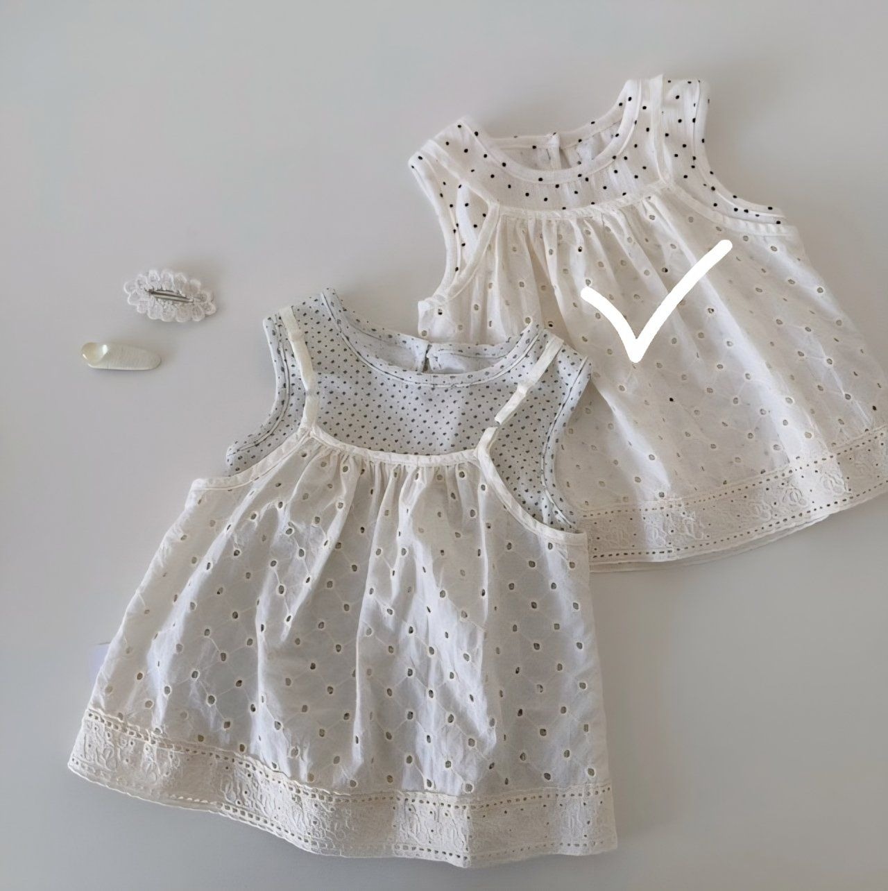 [my daughter] White Dot Bloom Tee Set-up / [마이다럴] 화이트도트블룸티세트