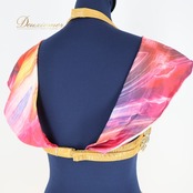 ベリーダンス オリエンタル 衣装 上下セット イエロー系 ゴールド系 ベルト ヒップスカーフ フリル ラインストーン 黄 金 紫 煌びやか 華やか 装飾 豪華 コイン 青 スパンコール キラキラ ダンス衣装 トップス スカート パープル系 ピンク系 ブルー系