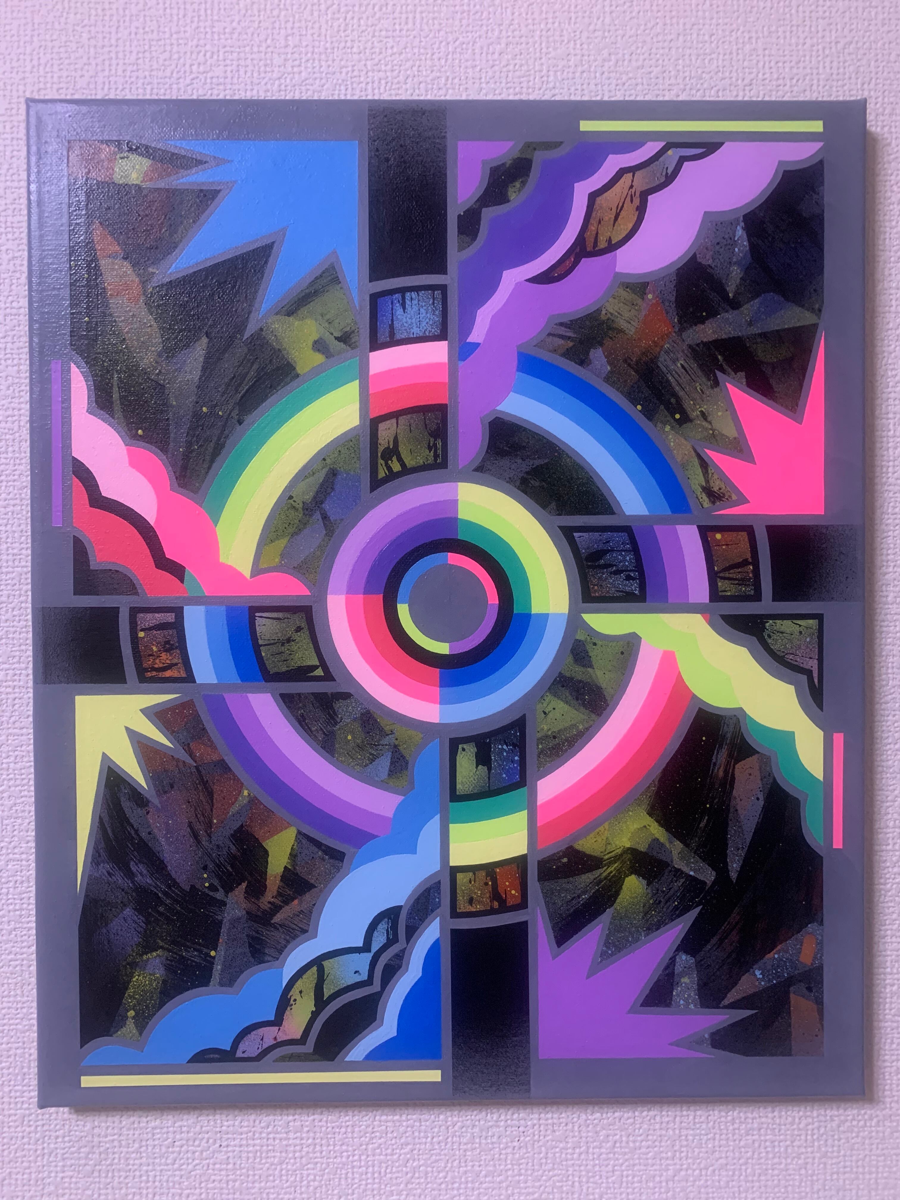 水彩画　ジクレー版画「アサギマダラと藤袴」 水彩画ジクレー版画「アサギマダラと藤袴」