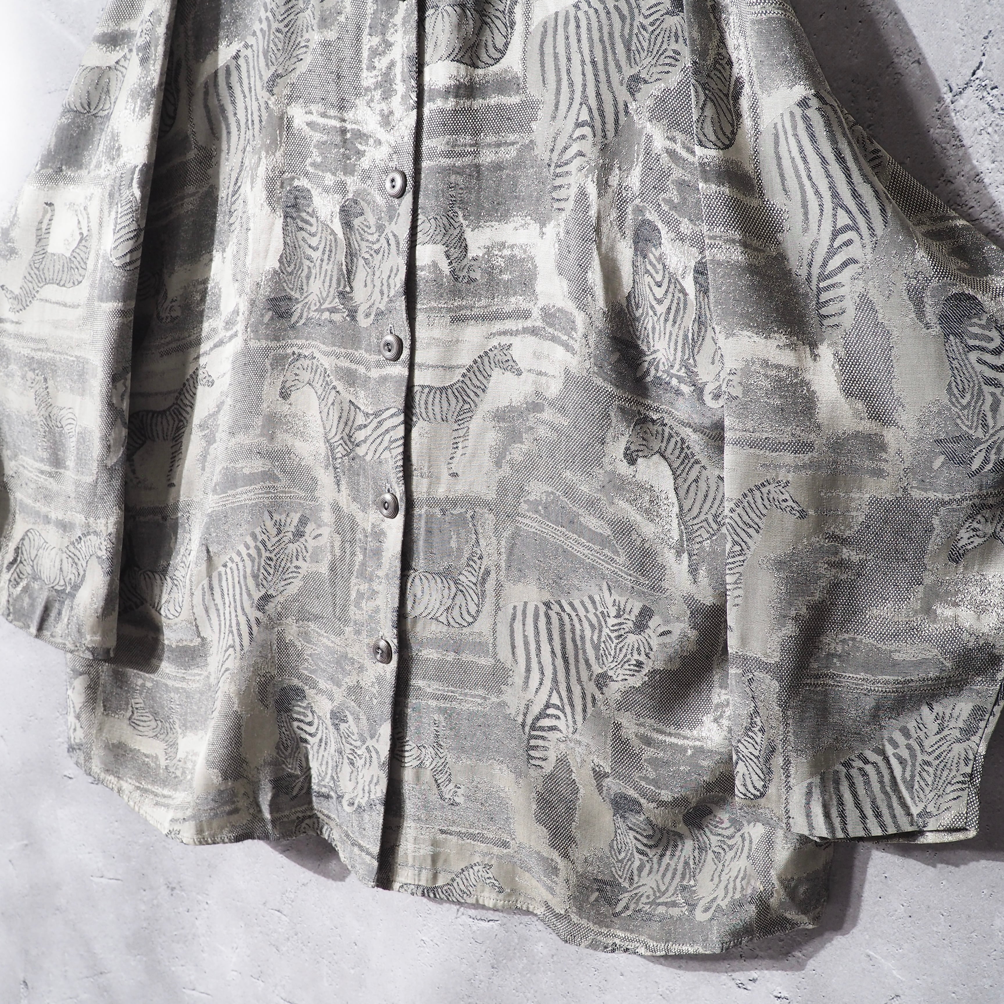 " Made in USA " Hide Zebra embroidery Design vintage loose cardigan jacket