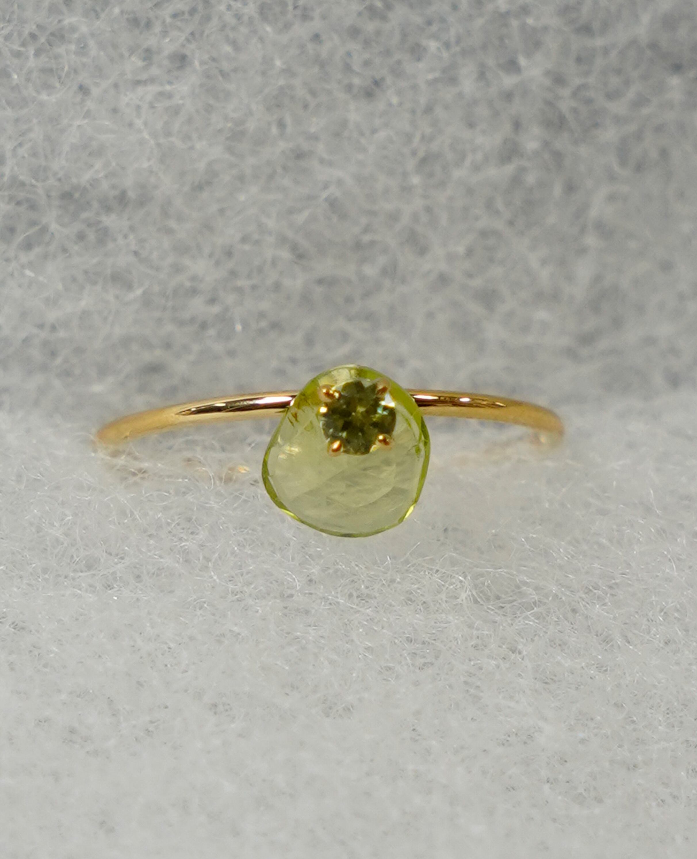 (SV)Thalatta stone ring Peridot×Peridot