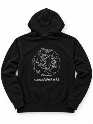ぎゅうぎゅうわらび ジップパーカー