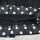 フラメンコ 衣装 ファルダ スカート ブラック系 水玉 ドット柄 ボランテ 黒 白 薄い ペチコート 日本製 かわいい ラインストーン シンプル ダンス衣装 ステージ イベント 練習 レッスン ホワイト系