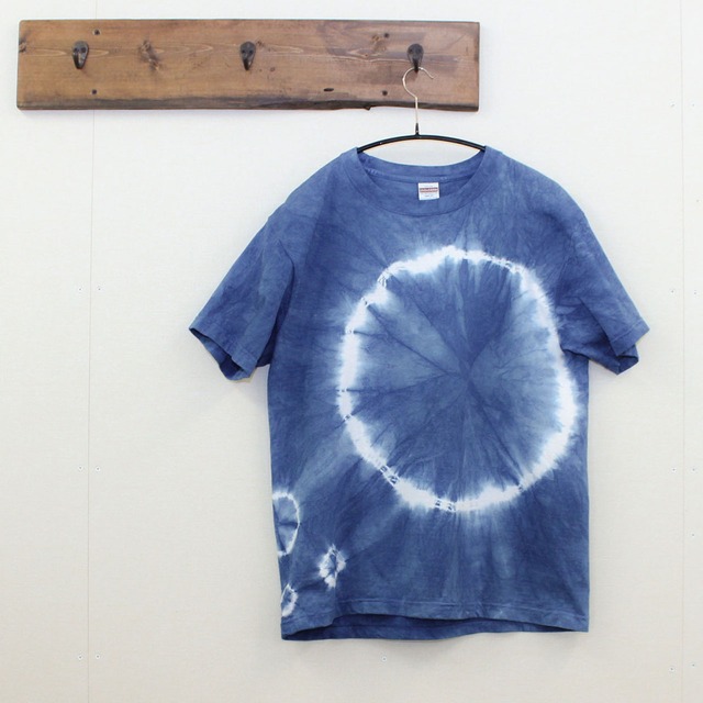 藍染絞りTシャツ　No.R012