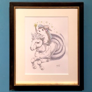 【いわさきゆうし】原画「鏡の世界のユニコーン」