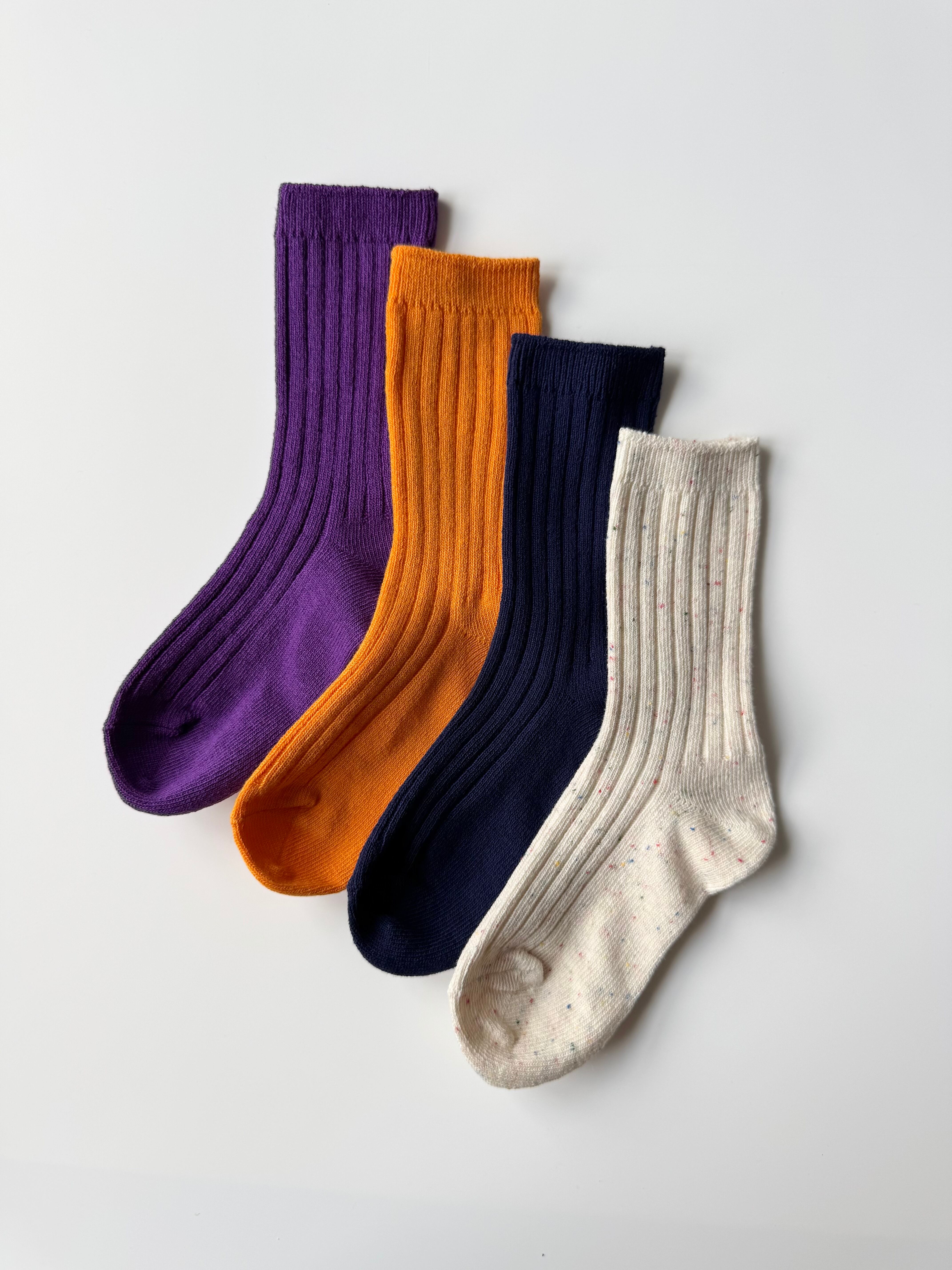 4set メランジ&カラーカラーリブ socks（11〜21cm）4182