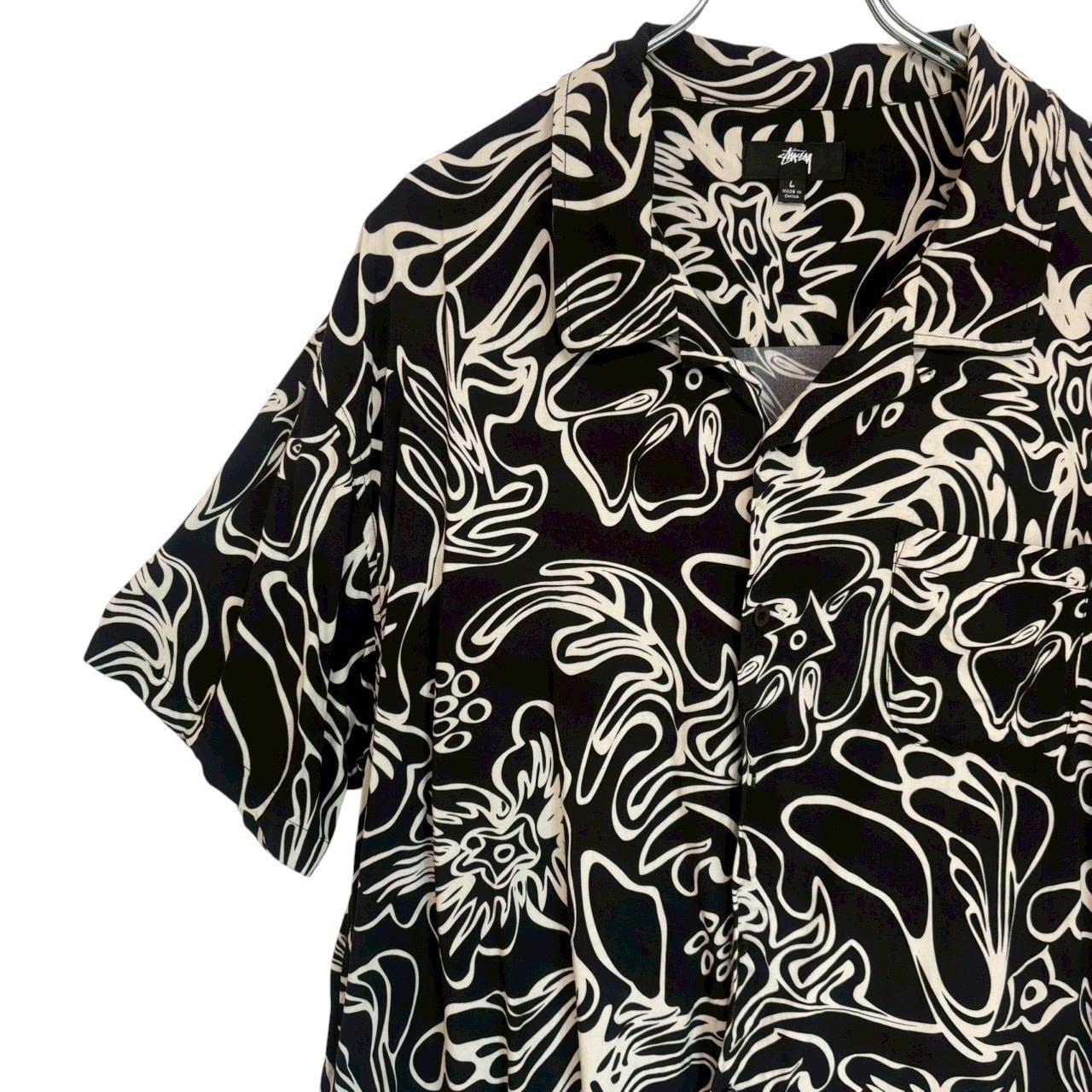 Stussy 開襟シャツ　 半袖シャツ M 総柄 stussy ステューシー 半袖シャツ L 総柄 開襟 | 古着屋SAKASHITA