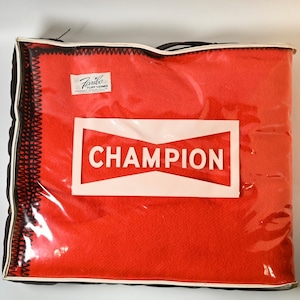 Vintage CHAMPION SPARK PLUG Blanket
