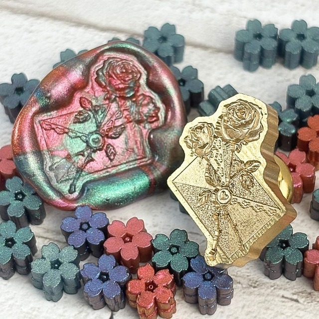 【縦27㎜×横25㎜】ダイカット　フラワーレター4　＃SWH-152