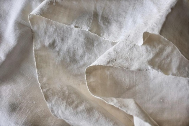 フランスアンティーク 1900s 手織りリネン 修道女的ワンピース