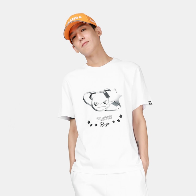 SALE 【HIPANDA ハイパンダ】メンズ プリント Tシャツ MEN'S  PRINT SHORT SLEEVED T-SHIRT / WHITE・BLACK