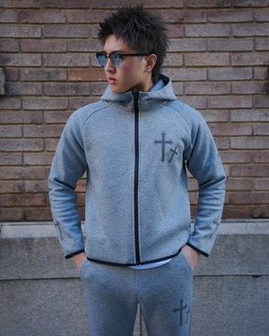Cross Sweat Parker Gray【BS25-001】