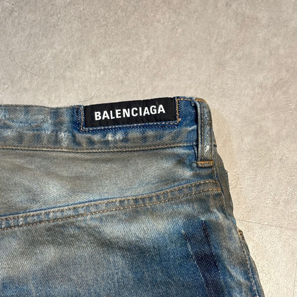 BALENCIAGA バレンシアガ 23AW PATCHED POCKET BAGGY JEANS ダメージ