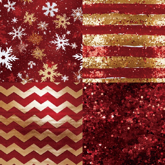 クリスマスのスパンコールデザインペーパー　12種24枚入り　Sparkle　R2452【Panalisa Craft】[PC-19]