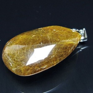 ルチルクォーツ ペンダント 一点物 メール便可 [M便 1/20] 112-13051