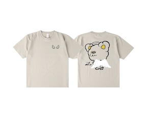 【背中に羽が生えました。】天使の羽 Tシャツ｜Hoooさん 立体刺繍 羽付き キャラクターTee