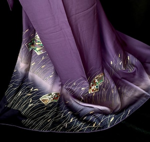 〈古典模様の紫の訪問着〉SALE 式典　トール　裄長め　ラグジュアリー