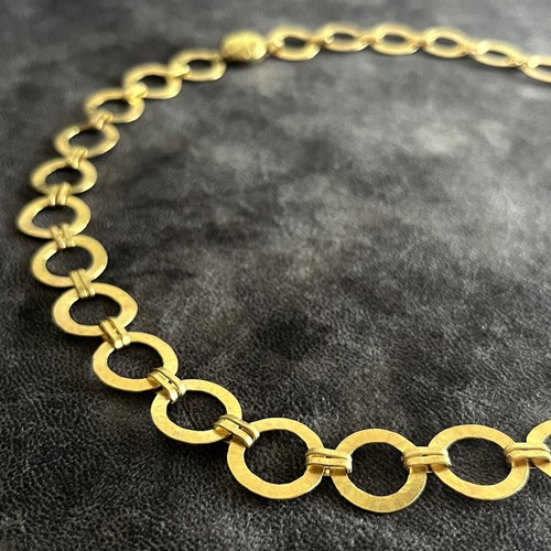 K18 Hammer Work Chain Necklace / 18金ハンマーワークチェーンネックレス