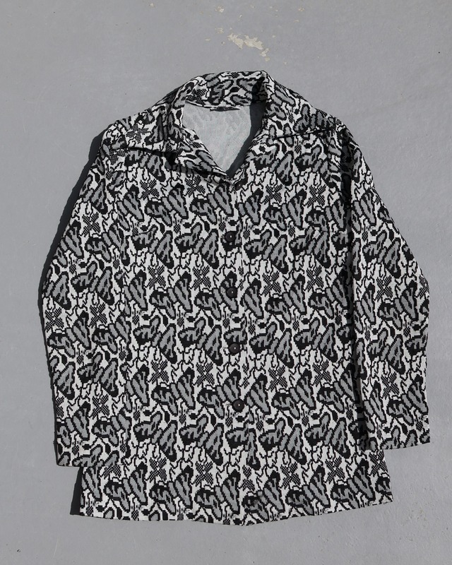 70s short length butterfly shirt