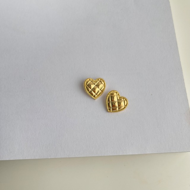 (即納) Fil. / Quilting heart earring | 2color