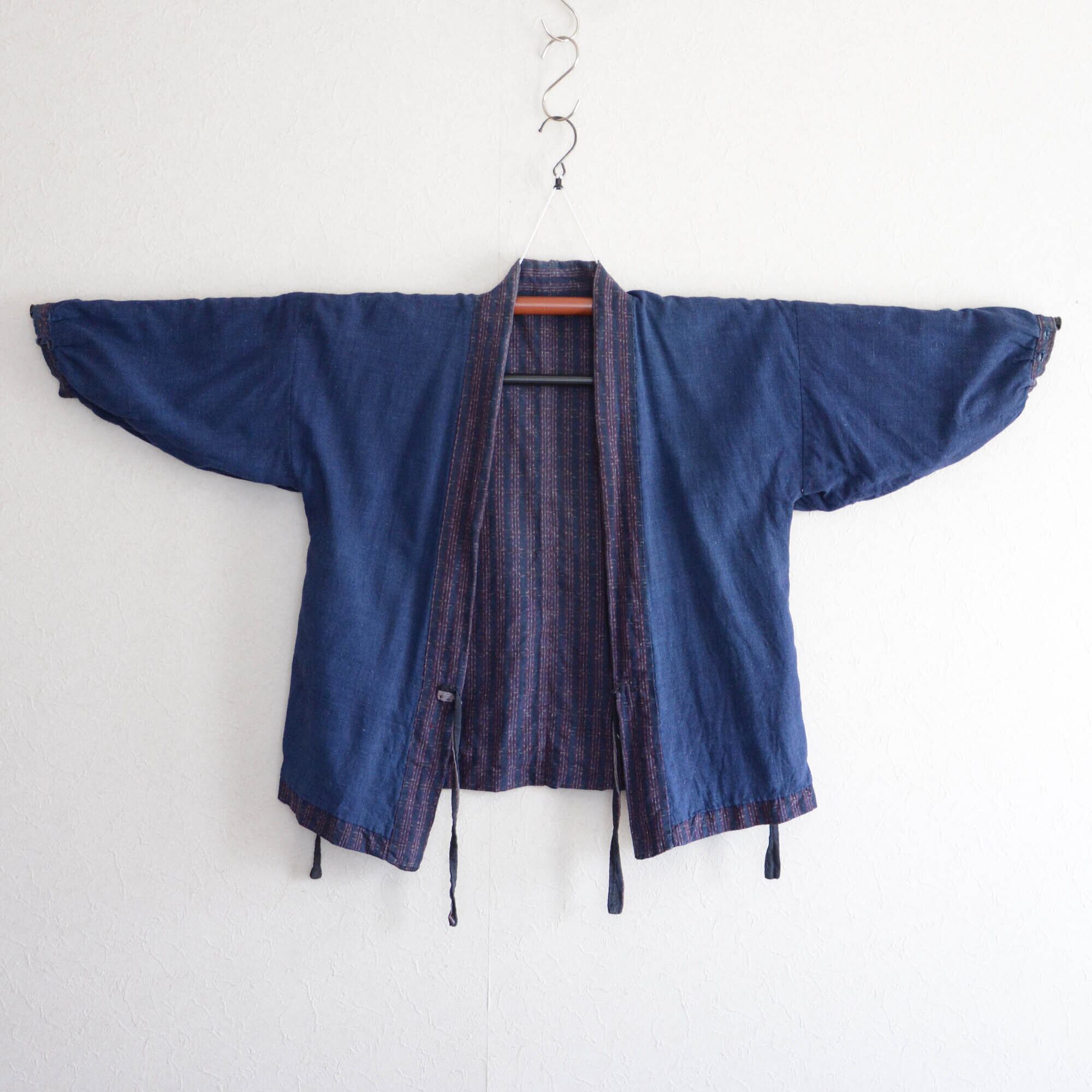 刺し子 半纏 藍染め 絞り 骨董 古布刺し子 半纏 藍染め 絞り 骨董 古布