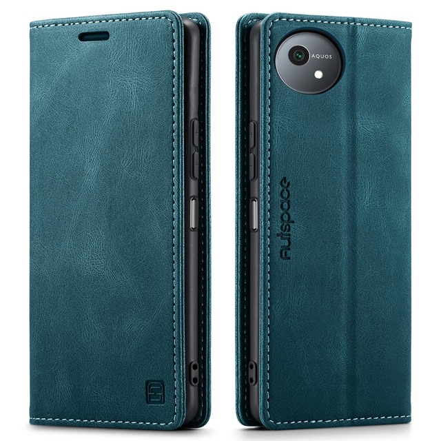 AQUOS wish 5 ケース手帳型 SH-52F ケース シャープ アクオス ウッシュ5 手帳型ケース aquos wish5 case sh52f カバー ターコイズ