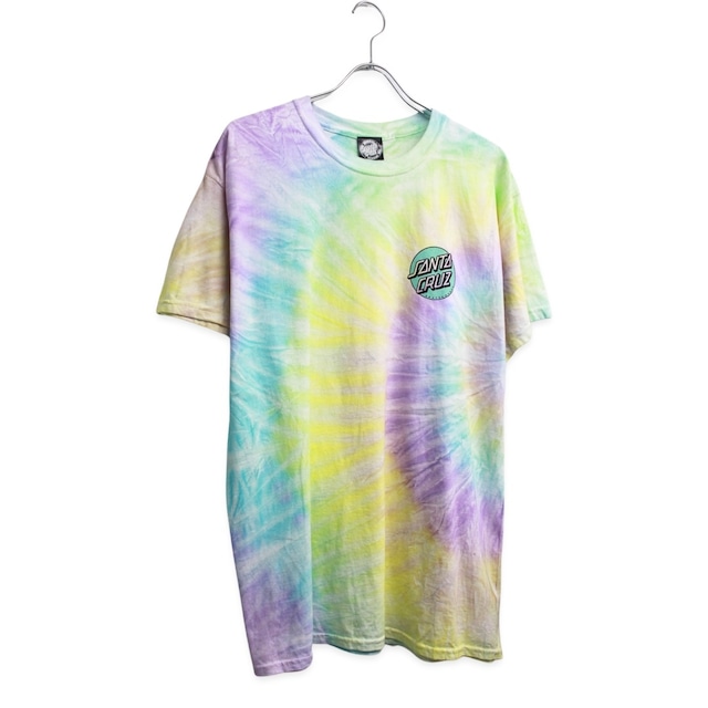 "SANTACRUZ" Tie-dye print tee