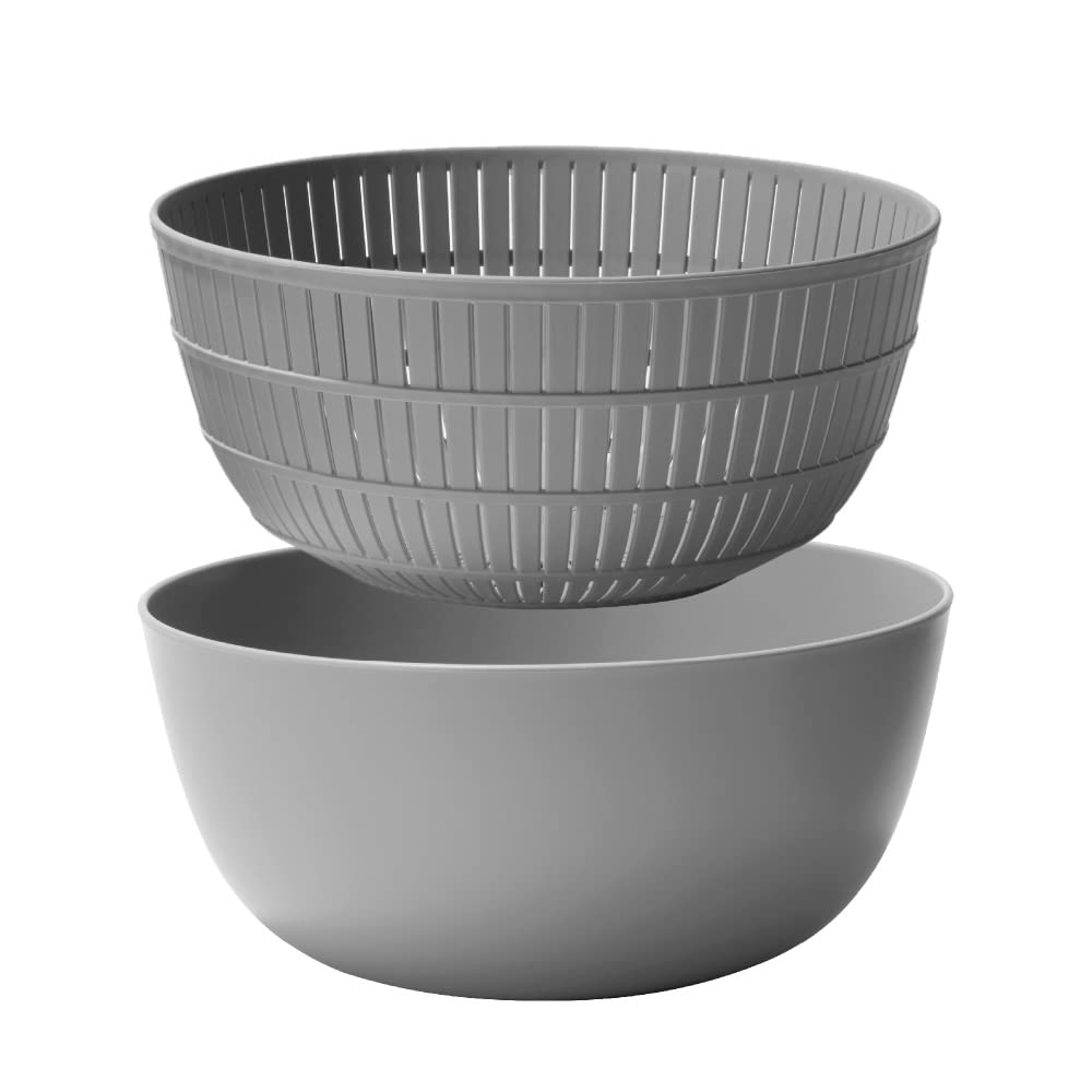 ライクイット 米研ぎにもつかえるザルとボウル Colander&Bowl グレー ライクイット ( like-it ) ざる ボウル 樹脂製 Colander&Bowl 米とぎに