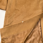 カシミヤ100% MIA CARNA ミアカーナ 毛皮 ファー付き ステンカラー コート カシミア サイズ 9 /キャメル/ニチワ/レディース