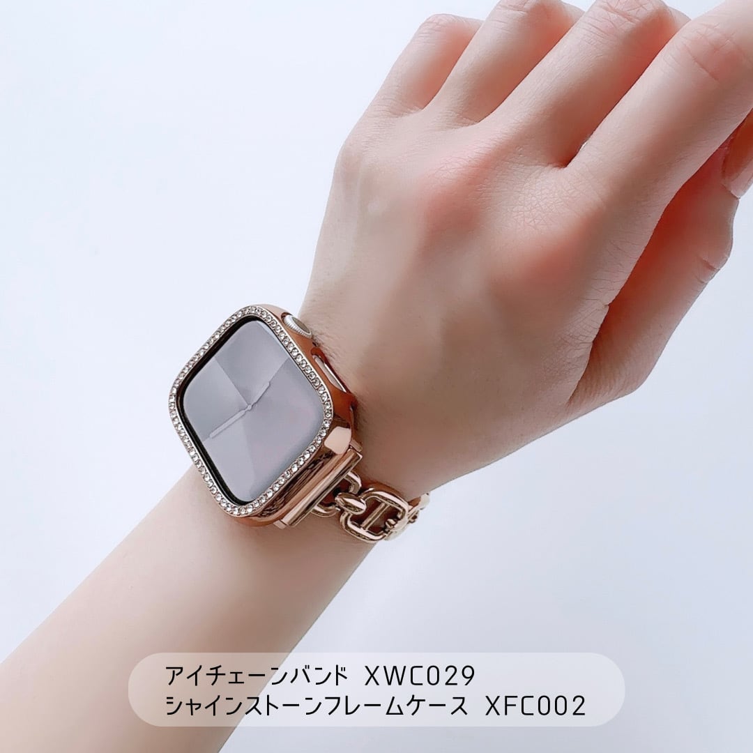 Apple Watchバンド チェーンベルト38 40 41mm ローズゴールド - 時計