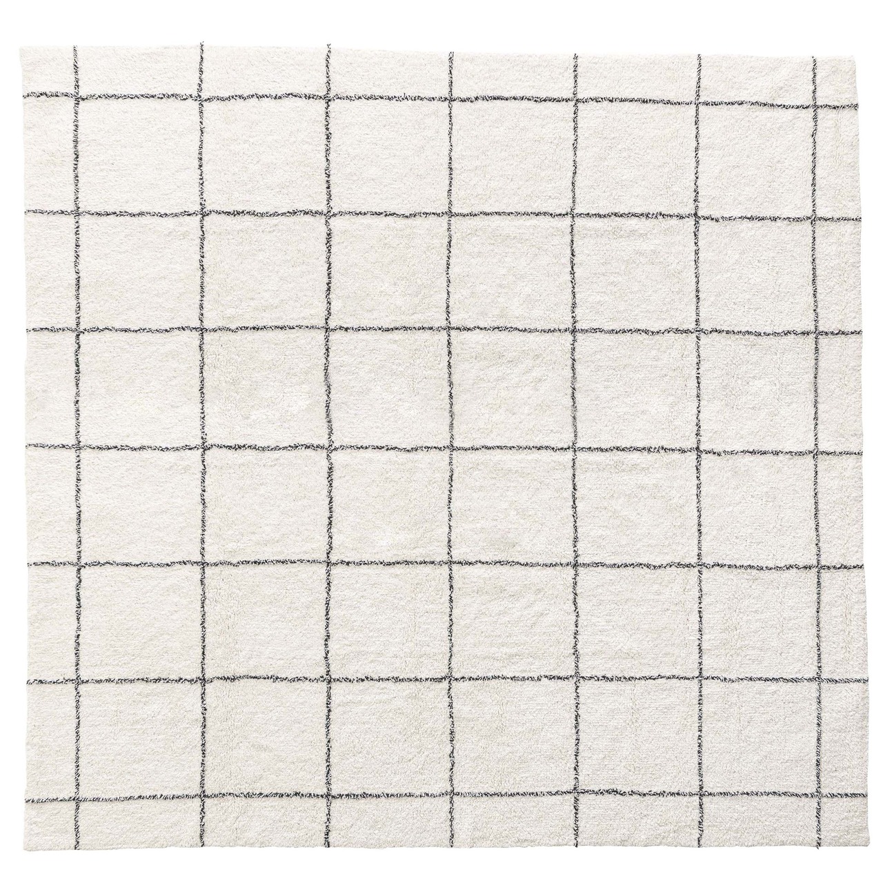 チェック柄 コットンラグ Mサイズ 185cm×185cm