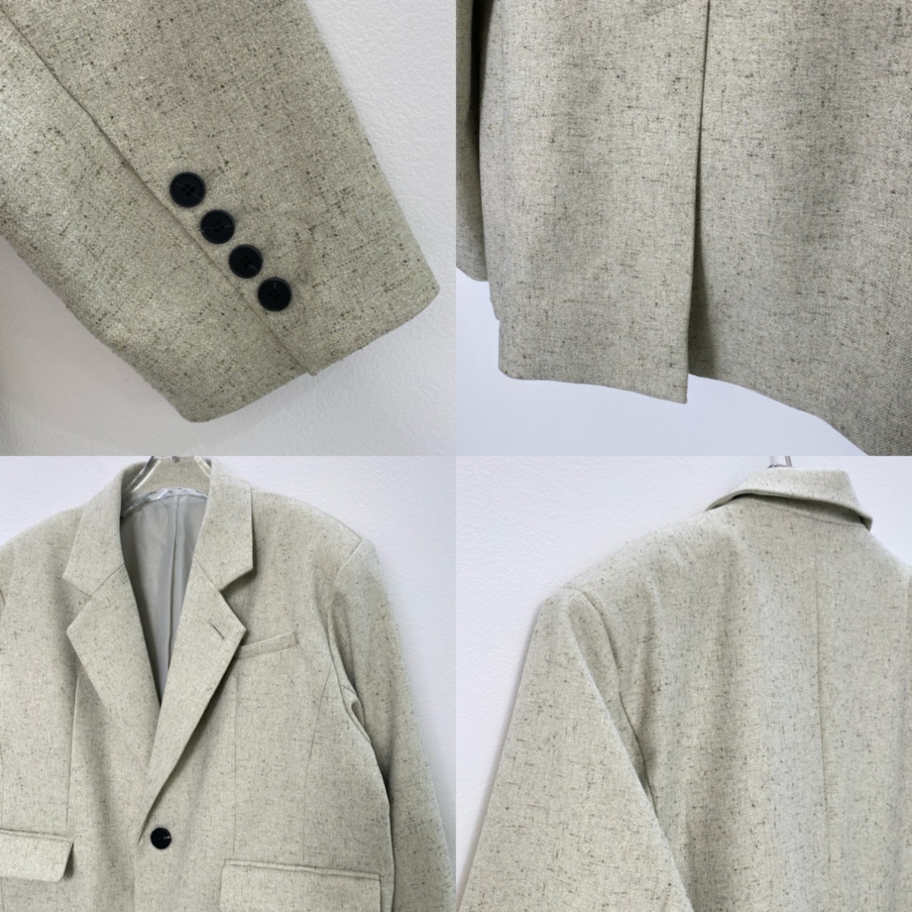 mixツイルオーバーハンサムJK/ライトベージュ