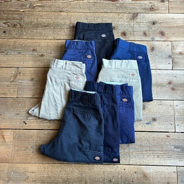 1点物◇Dickiesディッキーズ黒870ポケット付ワークパンツ古着メンズ34