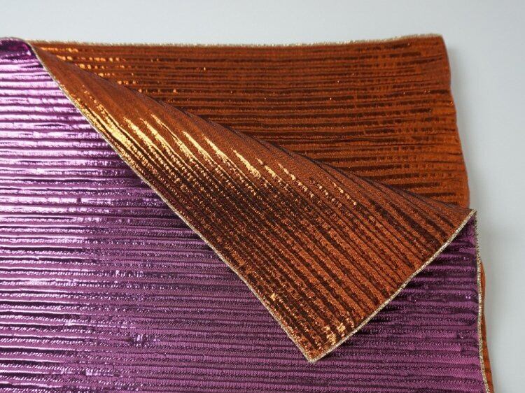 男女兼用 Unisex】Rumi Rock兵児帯「ギラヘコ」 オレンジ×ピーチ [E801