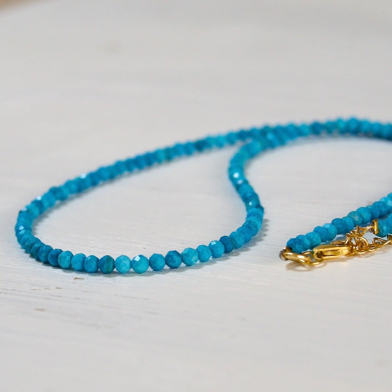 ターコイズビーズネックレス 約45cm ターコイズビーズネックレス 約45cm 新価格】ターコイズビーズ