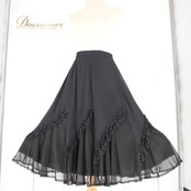 社交ダンス 衣装 スタンダード スカート レッスンウェア 女性用 オールシーズン U:NA ユーナ 黒 ブラック系 ラインストーン 練習着 フリル ダンスウェア フォーマル スカート ストレッチ おしゃれ 可愛い フェミニン 贈り物 シンプル 高品質 男性へのプレゼント 結婚式 パーティー レッスン用 通常衣装 謝恩会 成人式 趣味 社交ダンス練習用 モノトーン レディース 飾り付き 丈感 良好