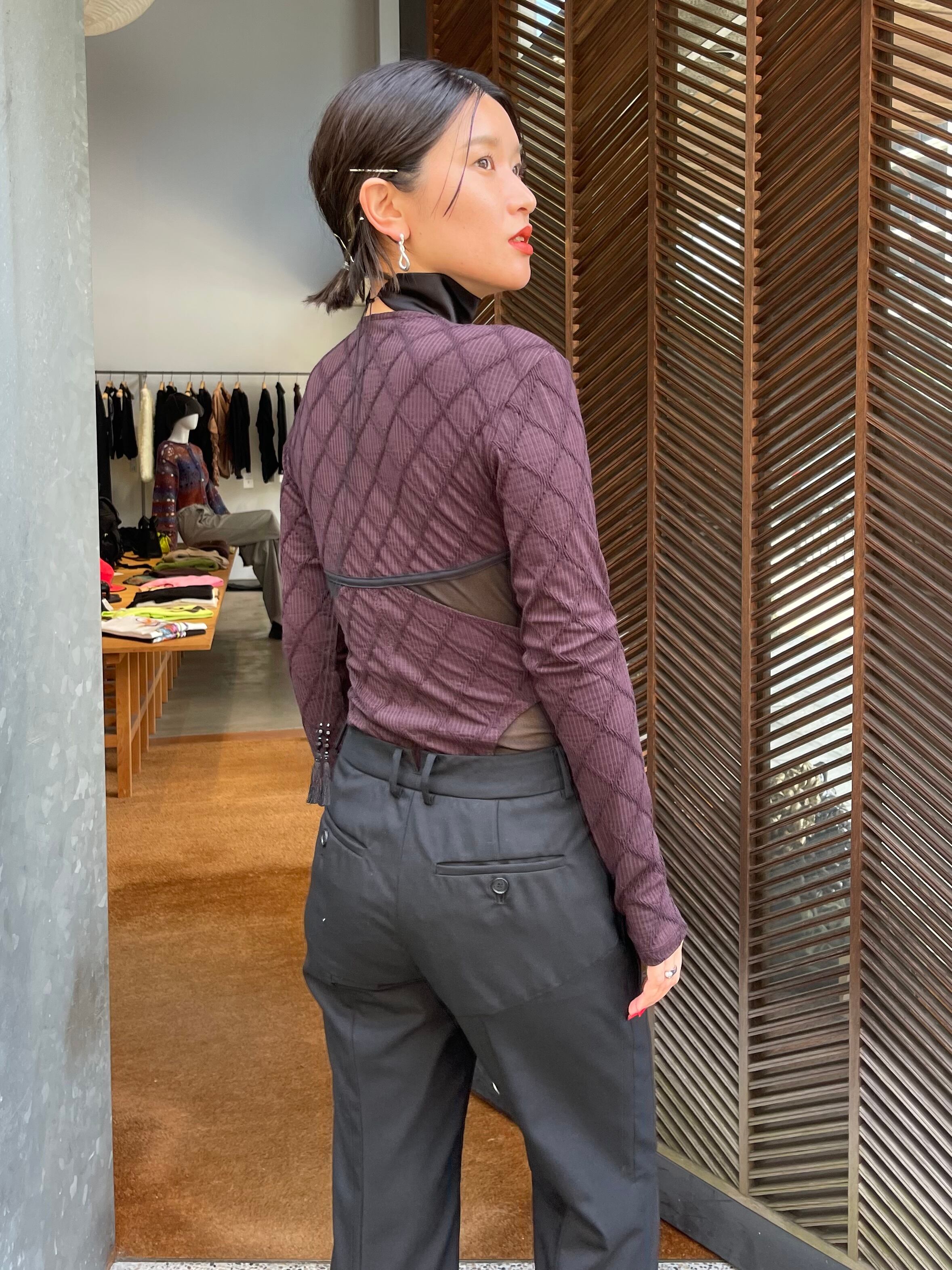 FETICO フェティコ / JACQUARD JERSEY PANELED BODYSUIT | TRENT 
