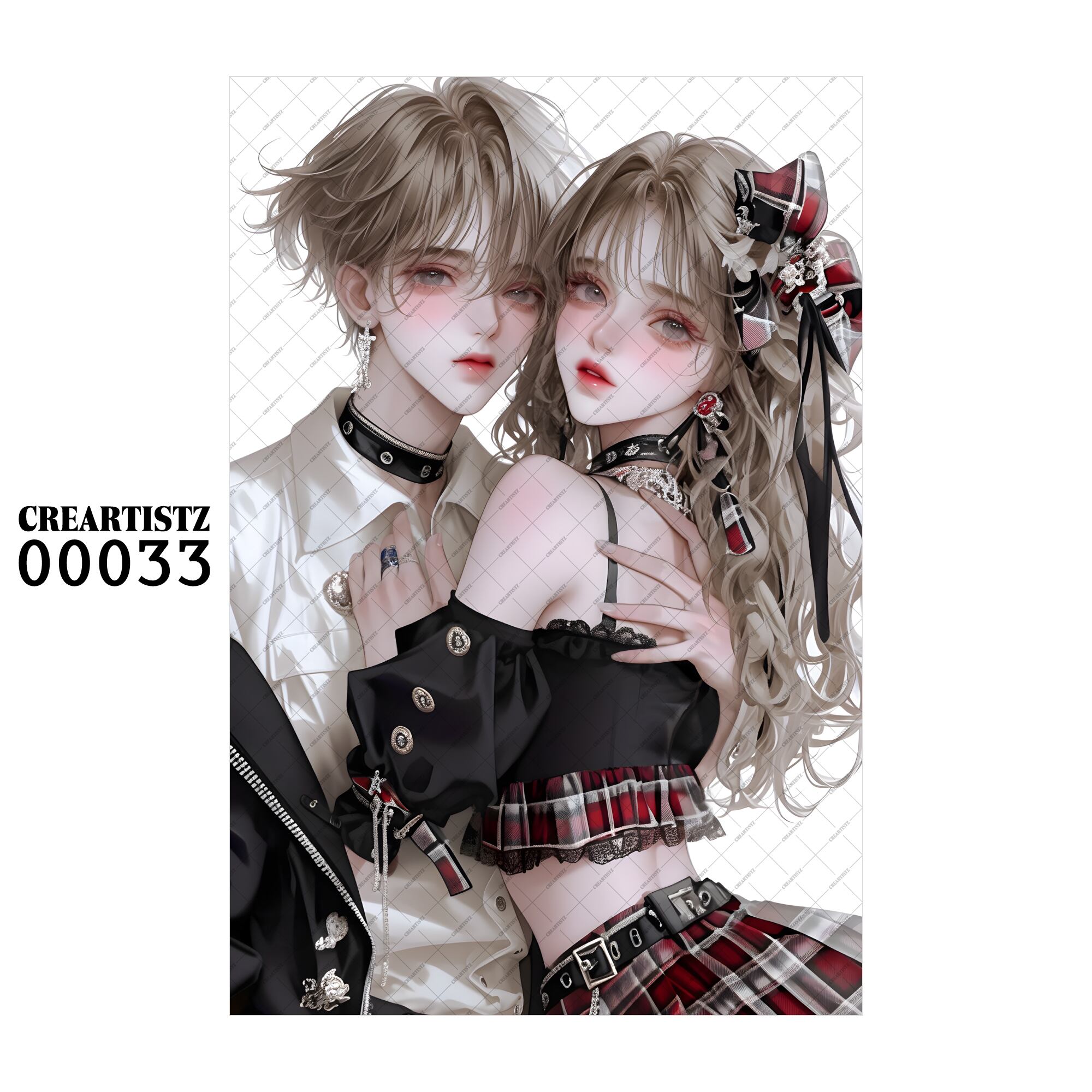 00033 ガール キュート オリジナル ペーパー/ステッカー 4枚セット CREARTISTZ