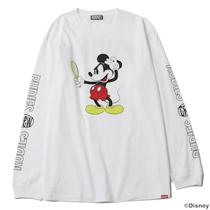 【RUDIES】ルーディーズ "RUDIE'S x BYRD" (WHITE) LOOK SLICK LS-T (MICKEY MOUSE） ロングスリーブティーシャツ