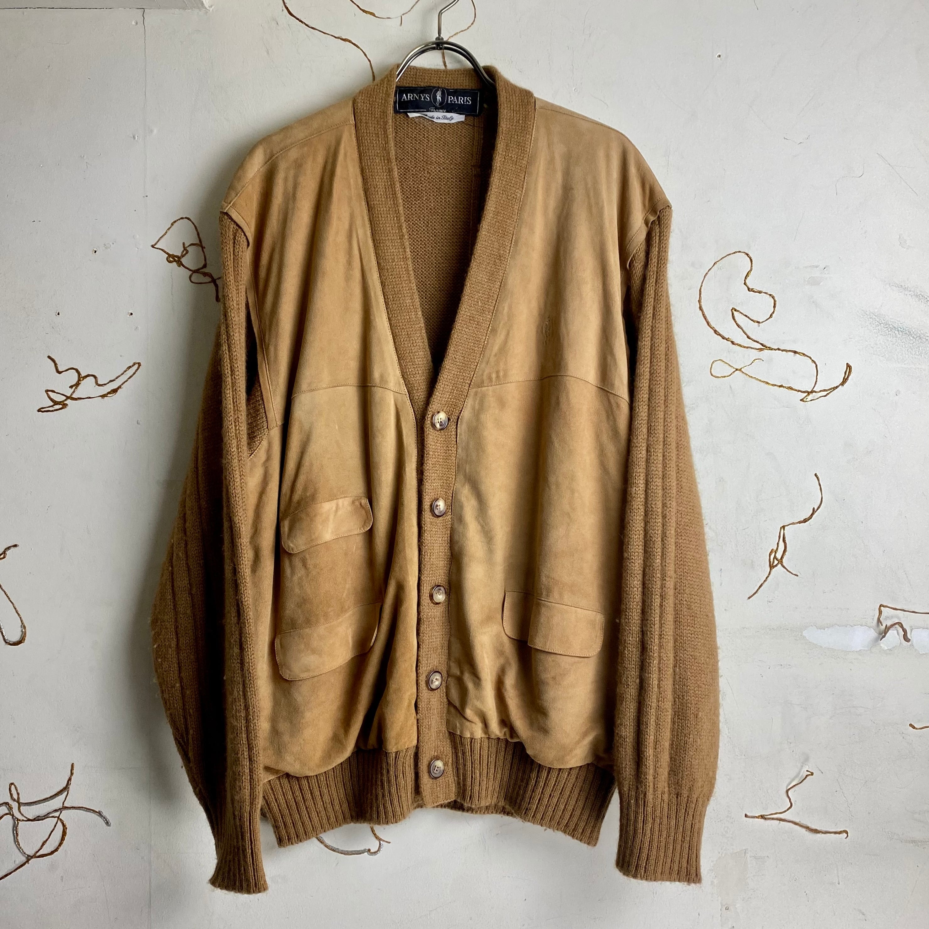 ARNYS PARIS アルニス カーディガン ブラック シルク カシミヤ混 00's】ARNYS PARIS Saint Germain Jacket Size.52