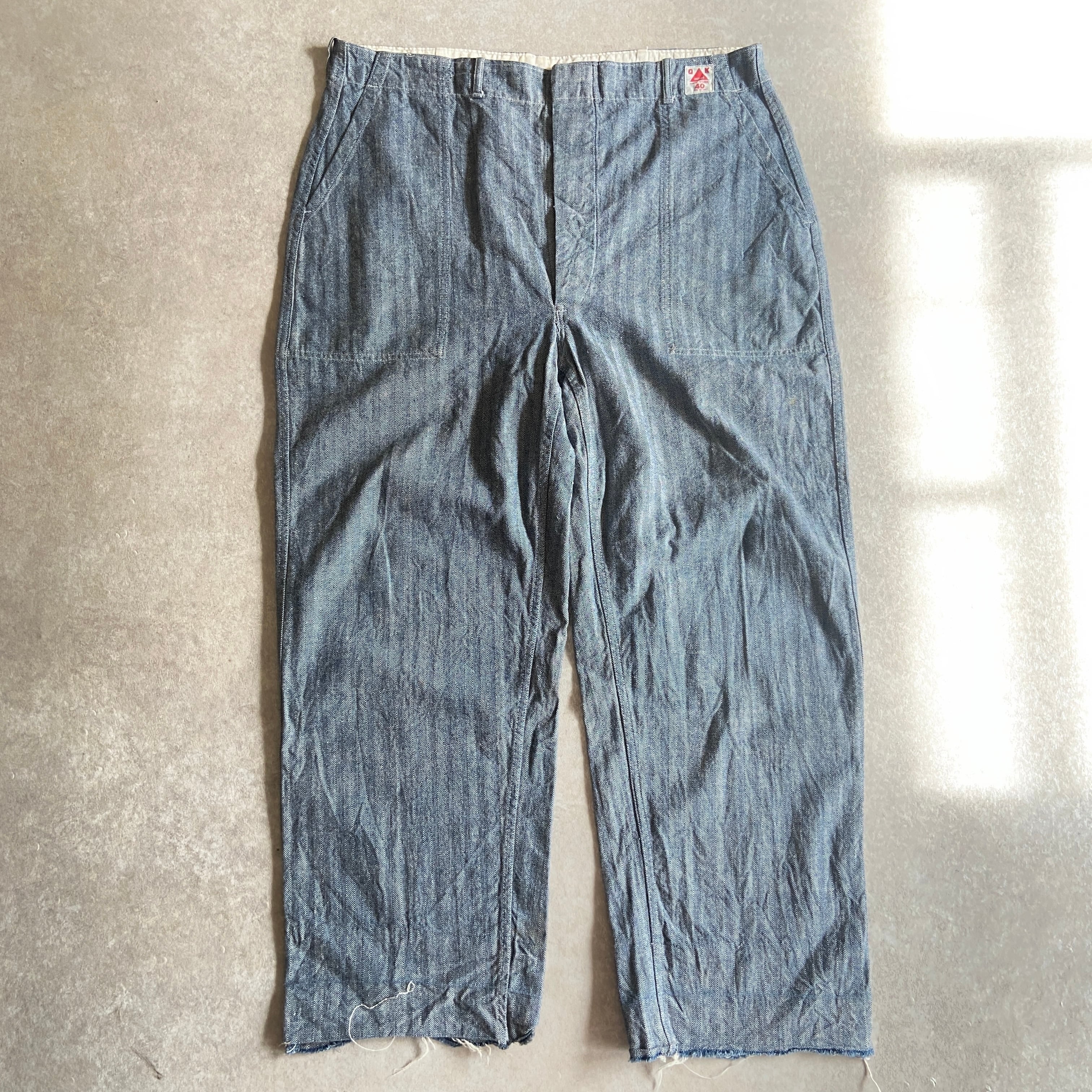 1950s~ OAK Uniform HBT Work Pants W40 L29 H298