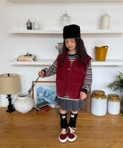韓国子供服 / 26Autumn / MINIMAL / イブバイカラーストライプTシャツ/ 秋服 *S~JM*