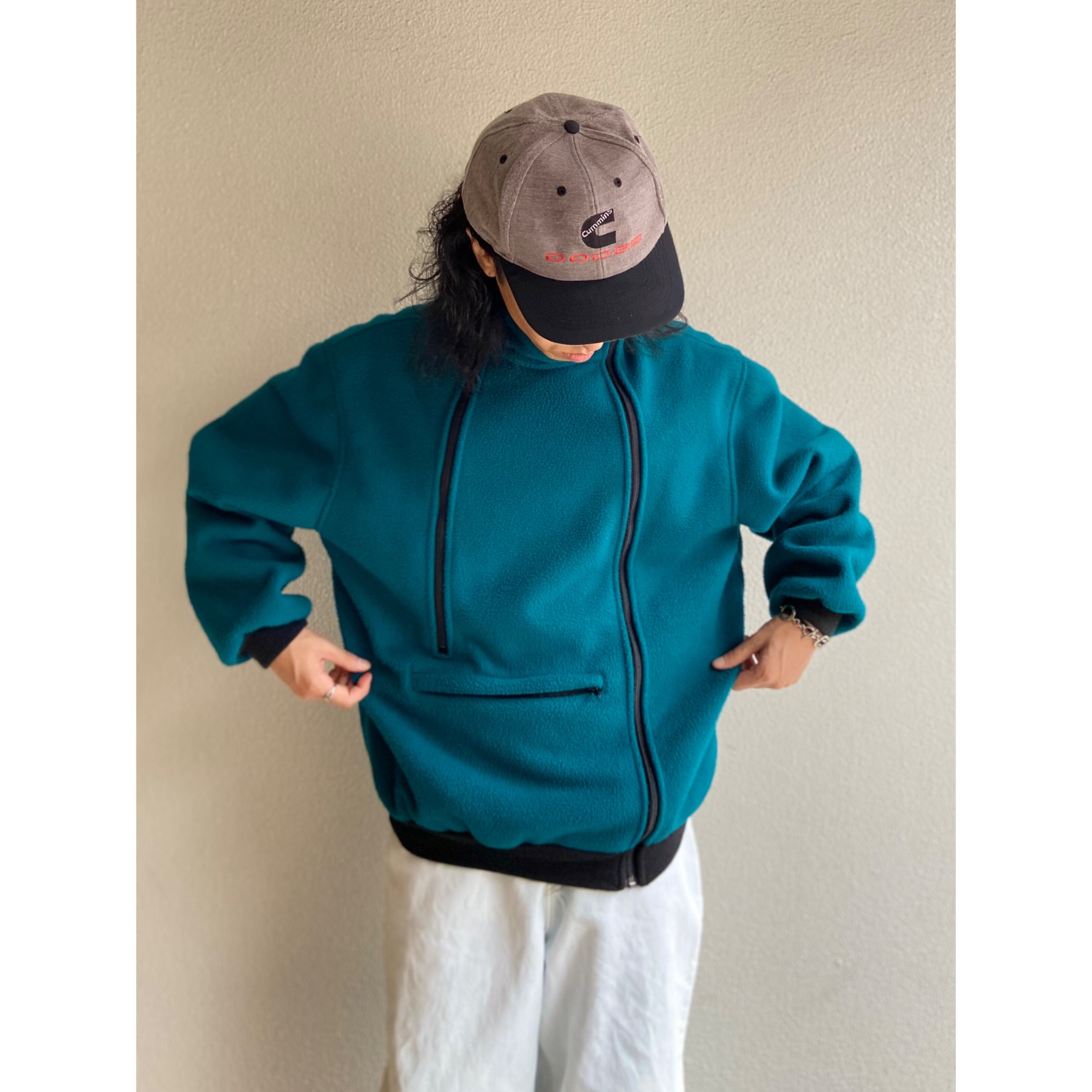 90s Cabela's カベラス ハイネック フリース ジャケット 【L