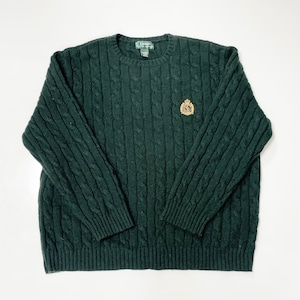Vintage 90s Lauren Ralph Lauren Lambswool Cable Knit Sweater